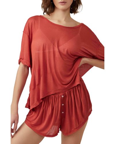 Free People Have To Have It Short Pajamas - Red