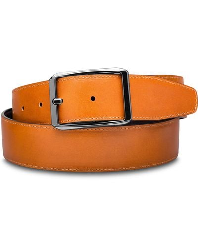 Bosca Del Greco Reversible Leather Belt - Orange