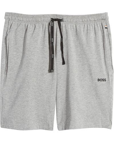 BOSS Mix Match Pajama Shorts - Gray