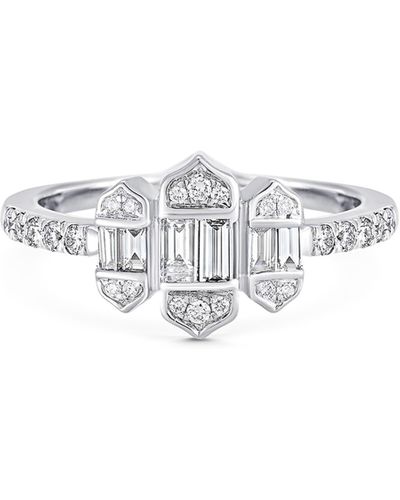 Sara Weinstock Taj Baguette Diamond Ring - Multicolor