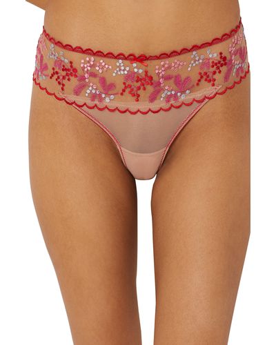 Etam Mimosa Embroide Tulle Hipster Briefs At Nordstrom - Pink