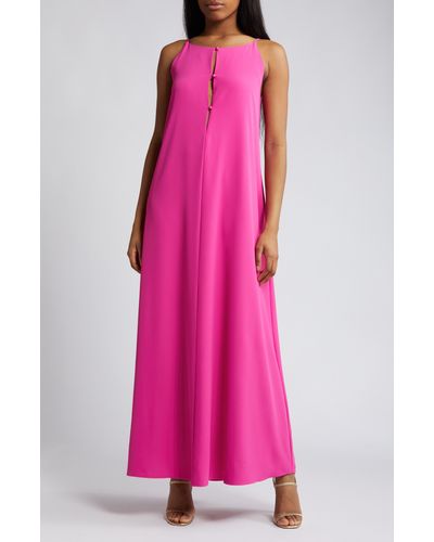 Charles Henry Keyhole Dress - Pink