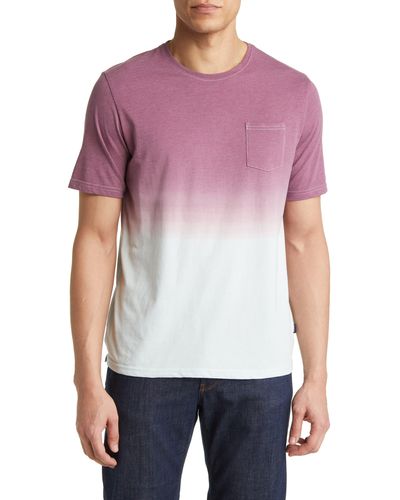 Stone Rose Dip Dye Pocket T-shirt - Purple