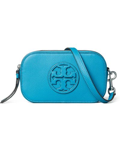 Tory Burch Mini Miller Leather Crossbody Bag - Blue