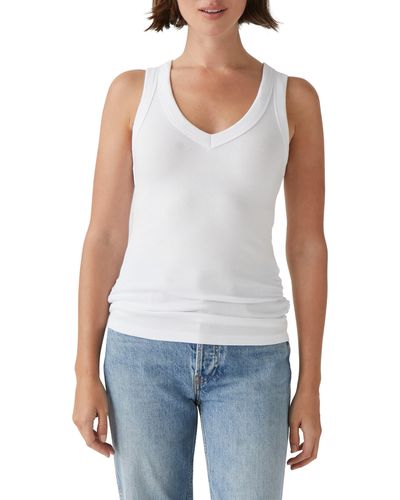 Michael Stars Blanche Side Ruched Tank - Blue