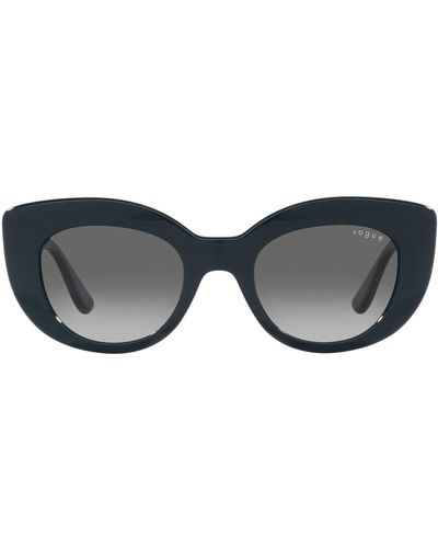 Vogue 49mm Gradient Butterfly Sunglasses - Black