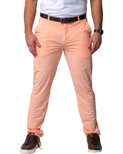 Maceoo Sun Peach Slim Fit Pants - Pink