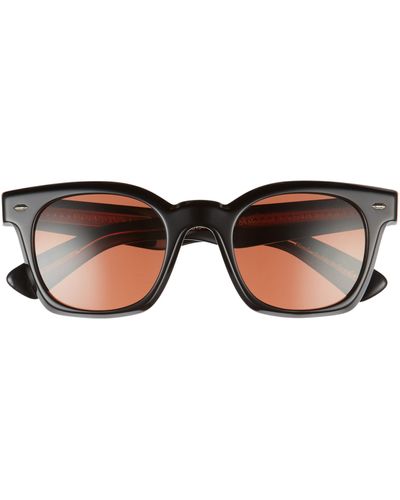 Oliver Peoples Merceaux 50mm Rectangular Sunglasses - Brown