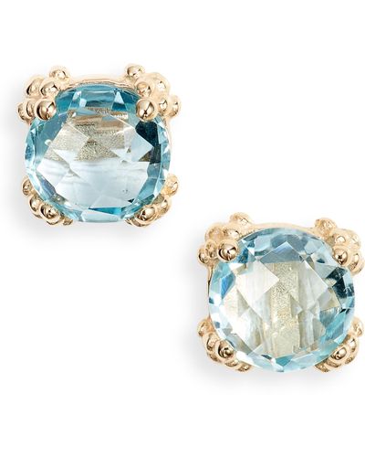 Anzie Dew Drop Cluster Stud Earrings - Blue