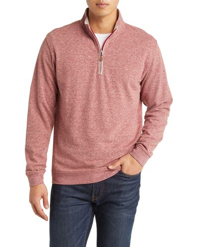 Johnnie-o Sully Quarter Zip Pullover - Pink