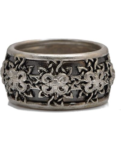 Armenta Romero Wide Band Sterling Scroll Ring At Nordstrom - Black