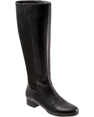 Trotters Misty Leather Knee High Boot - Black