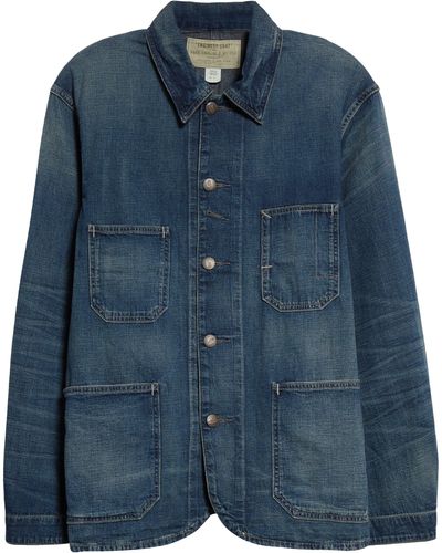 Ralph Lauren Torrington Cotton & Linen Denim Engineer Jacket - Blue
