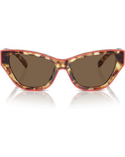 Tory Burch 54mm Cat Eye Sunglasses - Brown