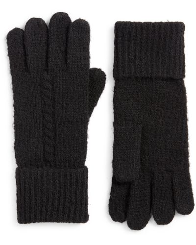 Treasure & Bond Cable Knit Gloves - Black