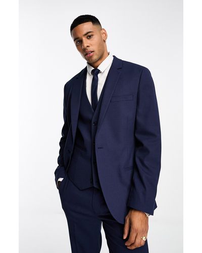 ASOS Slim Fit Suit Jacket - Blue