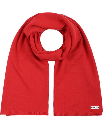 HUNTER Play Essential Recycled Polyester Blend Scarf - Red