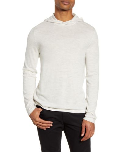 Vince Wool & Cashmere Pullover Hoodie - White