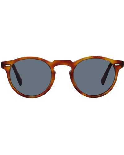 Oliver Peoples Gregory Peck 50mm Round Sunglasses - Blue