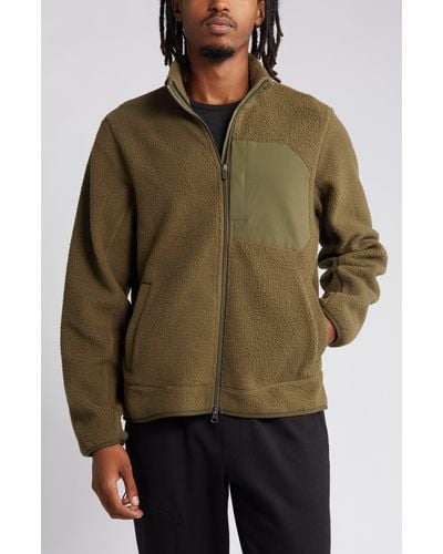 Zella High Pile Fleece Jacket - Green