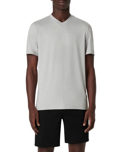 Bugatchi V-neck Performance T-shirt - Gray