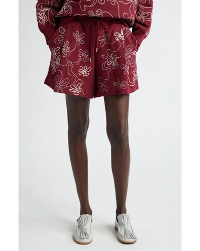 Dries Van Noten Hadio Embroidered Sweat Shorts