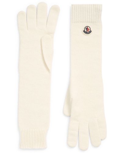 Moncler Wool & Cashmere Knit Long Gloves - Natural