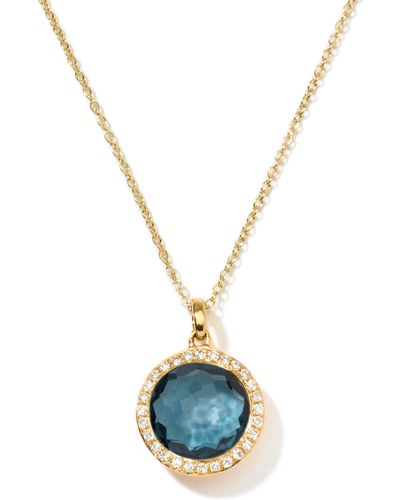 Ippolita Lollipop Mini Pendant Diamond Necklace - Blue