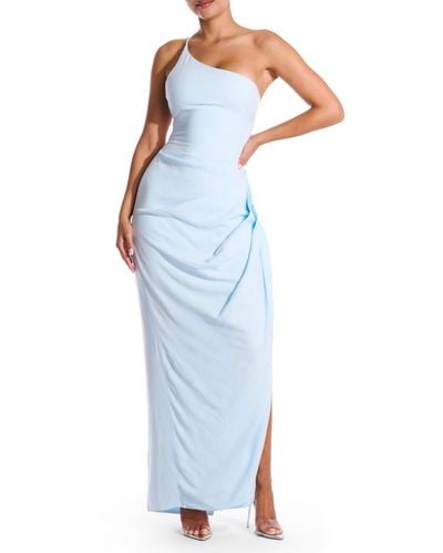 Naked Wardrobe Side Slit Dress - Blue