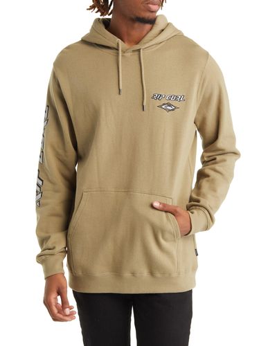 Rip Curl Fade Out Logo Hoodie - Natural
