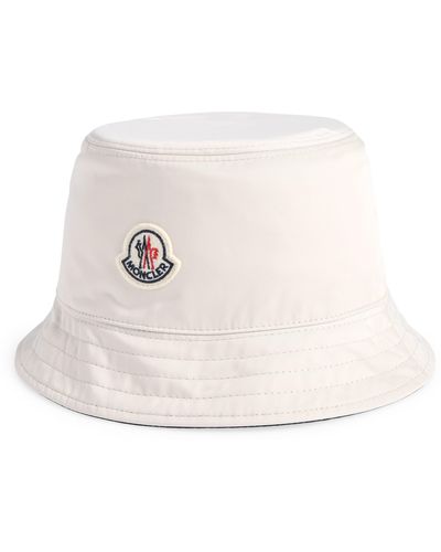 Moncler Logo Patch Bucket Hat - Natural