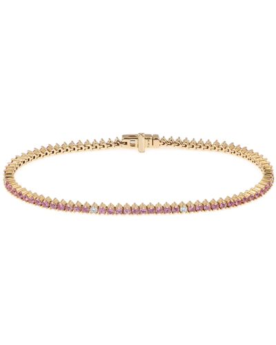 Adina Reyter Pink Sapphire & Diamond Tennis Bracelet - Multicolor