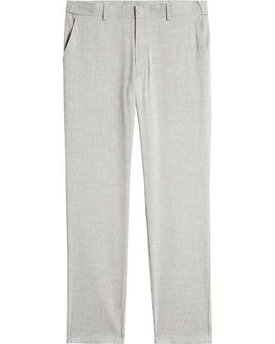 Nordstrom Slim Fit Stretch Linen Blend Chino Pants - White