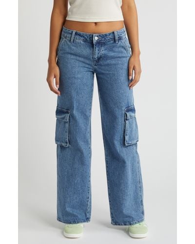 PacSun baggy Cargo Wide Leg Jeans At Nordstrom - Blue