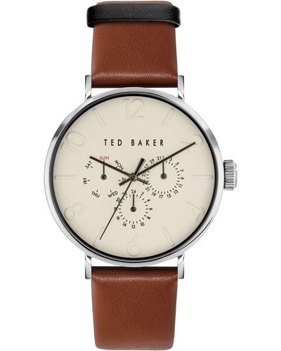 Ted Baker Phylipa Gents Leather Strap Watch - Multicolor