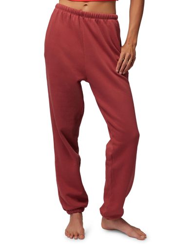 Spiritual Gangster Sol Cotton Sweatpants - Red