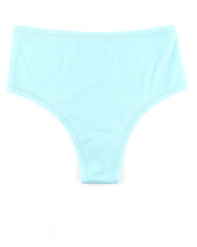 Hanky Panky Playstretch High Rise Thong - Blue