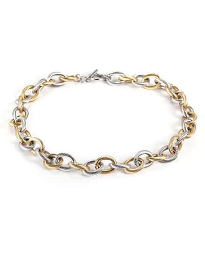 Jane Basch Two-tone Cable Chain Necklace - Multicolor