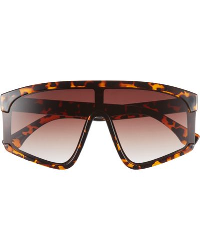 BP. Oversize Shield Sunglasses - Brown