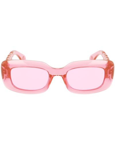 Lanvin Babe 50mm Rectangular Sunglasses - Pink