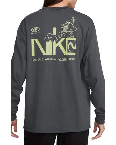 Nike Sportswear Air Oversize Long Sleeve Graphic T-shirt - Gray