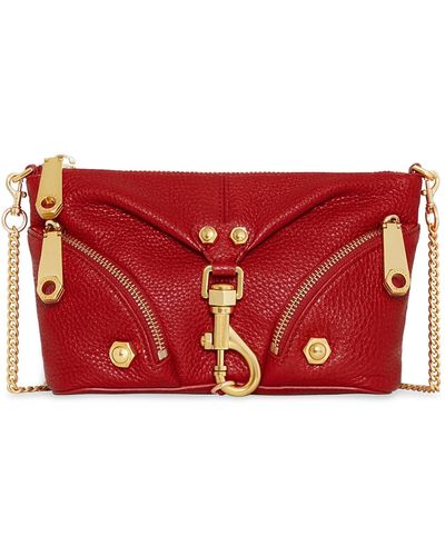 Rebecca Minkoff Mini Julian Leather Crossbody Bag - Red