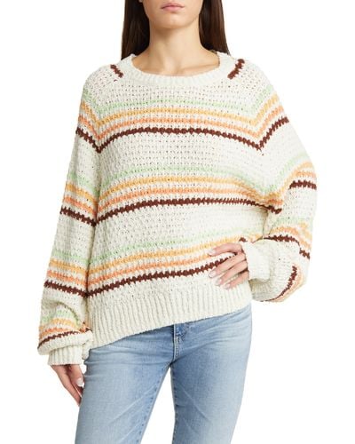 Rip Curl Holiday Tropics Stripe Sweater - Natural