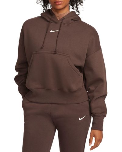 Nike Sportswear Phoenix Fleece Pullover Hoodie - Brown