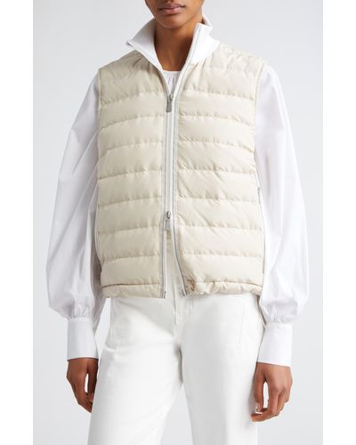 Eleventy Quilted Puffer Vest - White