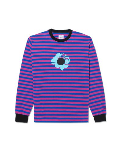 Noah X The Cure Stripe Cotton Graphic T-shirt - Purple