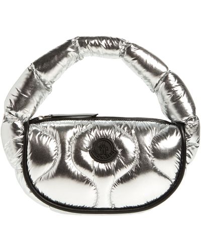 Moncler Delilah Metallic Nylon Hobo Bag