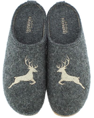 Living Kitzbühel Deer Open Heel Slipper - Gray