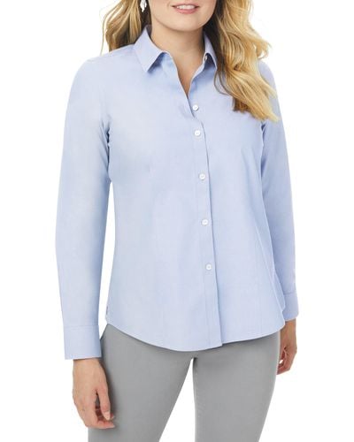 Foxcroft Dianna Button-up Shirt - Blue