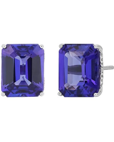 Bony Levy Collector's 18k Gold Tanzanite Stud Earrings - Blue